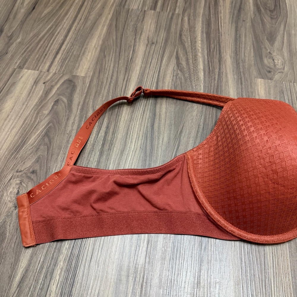 Cacique lightly lined T-shirt True Embrace orange Bra 42DD plus size - Picture 3 of 12